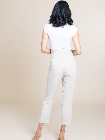 The Kara Bodysuit white Parallel 51 sustainable fashion square neckline comfortable breathable bodysuit