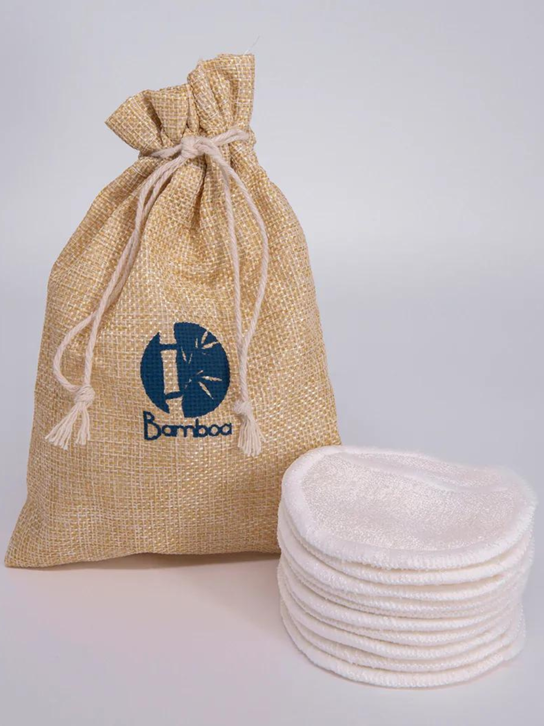 Our 100% bamboo fiber reusable face wipes are a great sustainable alternative to disposable facial rounds, single-use wipes, or cotton pads/balls. They're made from a soft terry bamboo that's perfect to use on delicate skin. These wipes have a little fold to put your fingers for easy use.