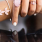 Our India Affair Rose Quartz Ring will add that feminine and stylish look to your outfit.  Details: A dusty pink semi precious stone that will not only make you feel beautiful on the outside, but on the inside too!