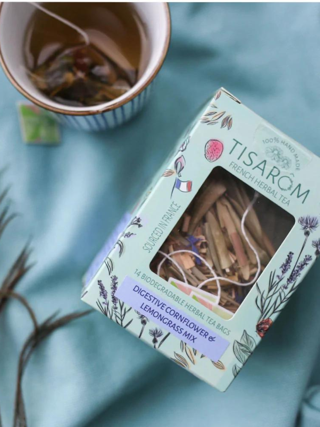 lemongrass & cornflower tea French Herbal Tea from Provence digestive healthy drink