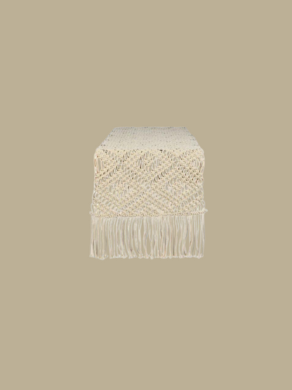mizo diamond macrame table runner eco-friendly sustainable home goods kitchenware tableware made in India