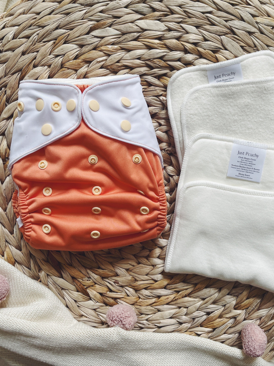 Just Peachy Cloth Diapers are designed to make fun, leak-proof and convenient diapering a reality for modern parents who want to choose better for their babies and do better for the planet.