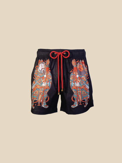 Mazu Resortwear swim shorts made from recycled plastic bottles swim trunks for men shop sustainable brands eco-friendly planet-friendly brands all in one place