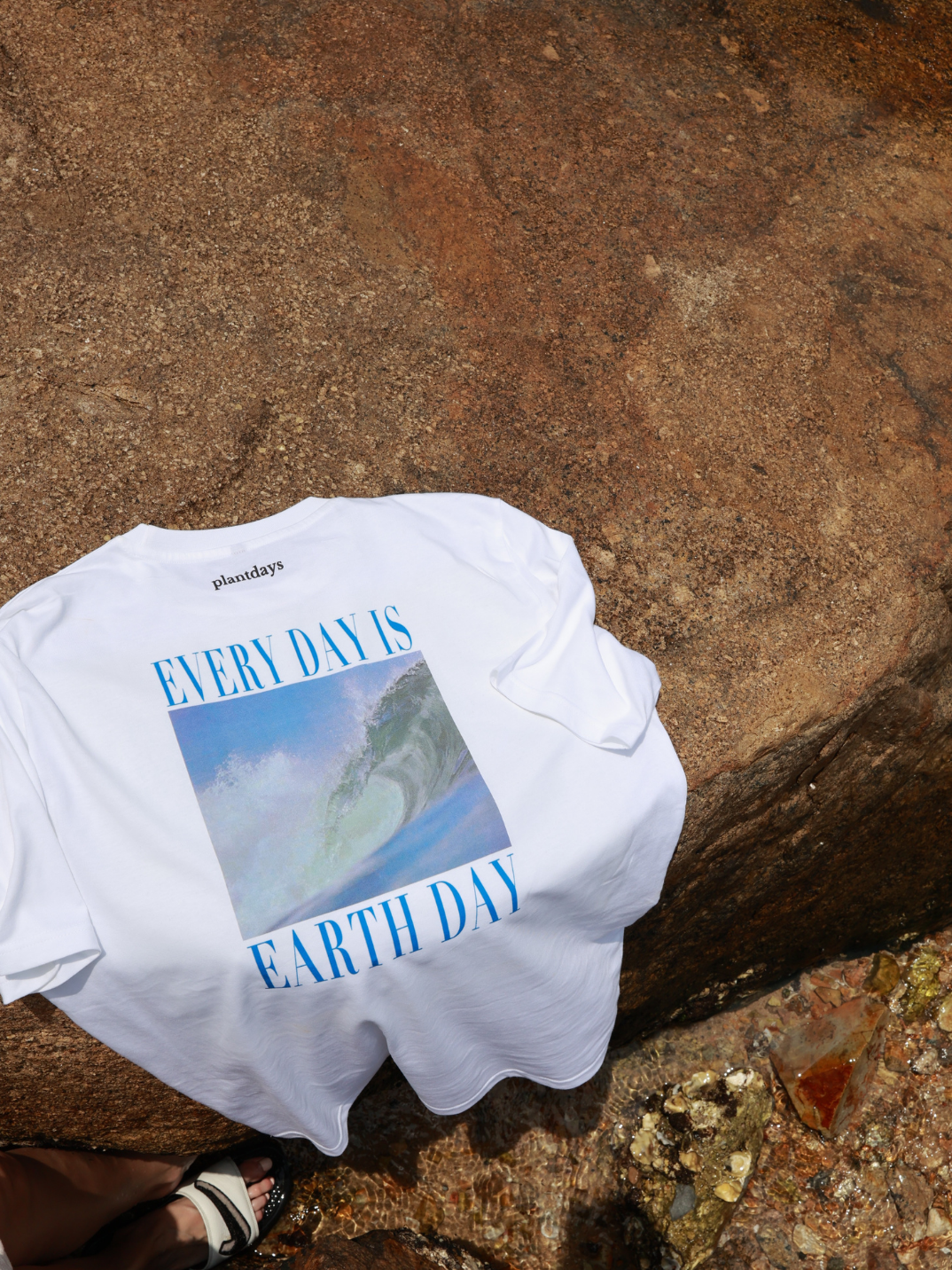 Every Day Is Earth Day Earth Month deadstock t-shirts Basics for Basics x Plantdays ethical fashion eco-friendly Earth Month 2021