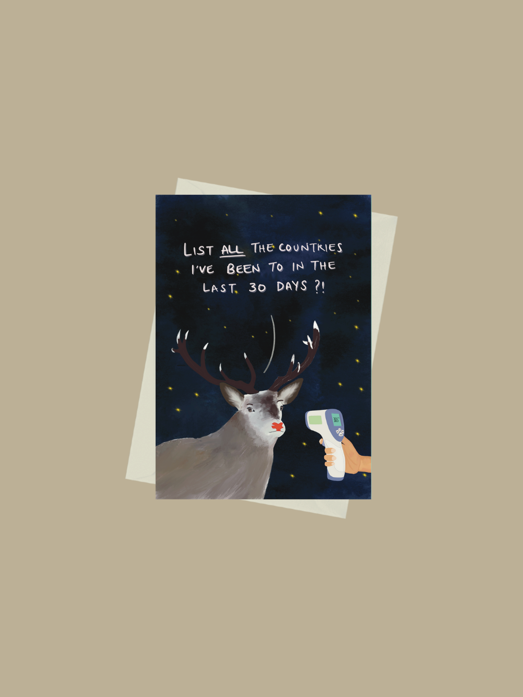 Rudolph Christmas card funny greeting card shop sustainable