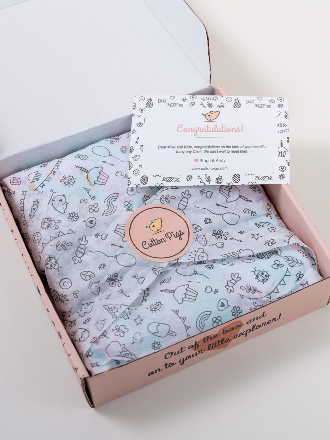 100% certified GOTS organic cotton baby blankets Cotton Pigs