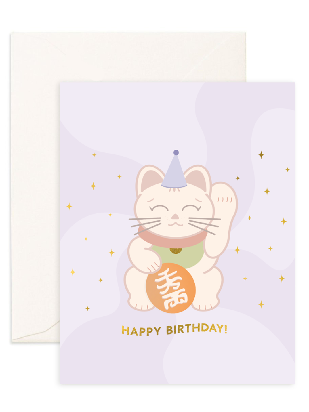 Hong Kong greeting card printed on recycled paper shop eco-friendly gift birthday card for friends really cute design Chinese cat lucky cat