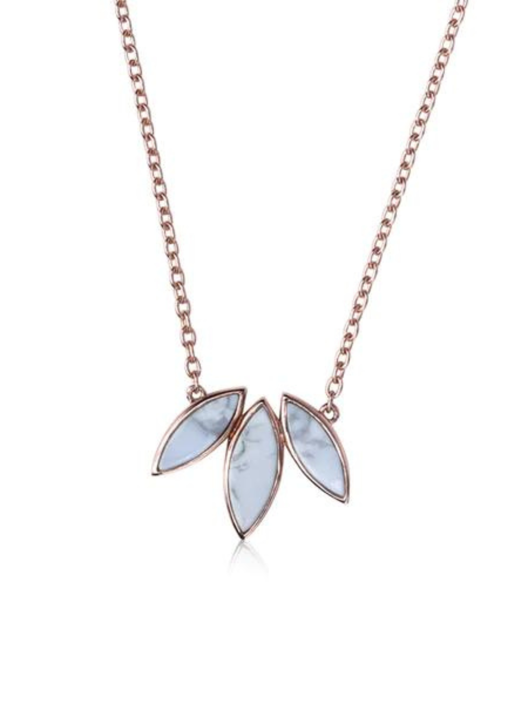 Made in Rose gold vermeil, our floral escape necklace is inlaid with hand cut magnesite. A unique & natural marbled gemstone that pops against the rose gold. At stunning piece inspired by nature and the inlaid floral stones found in Indian mosaics. You will love wearing this piece with many outfits for years to come.