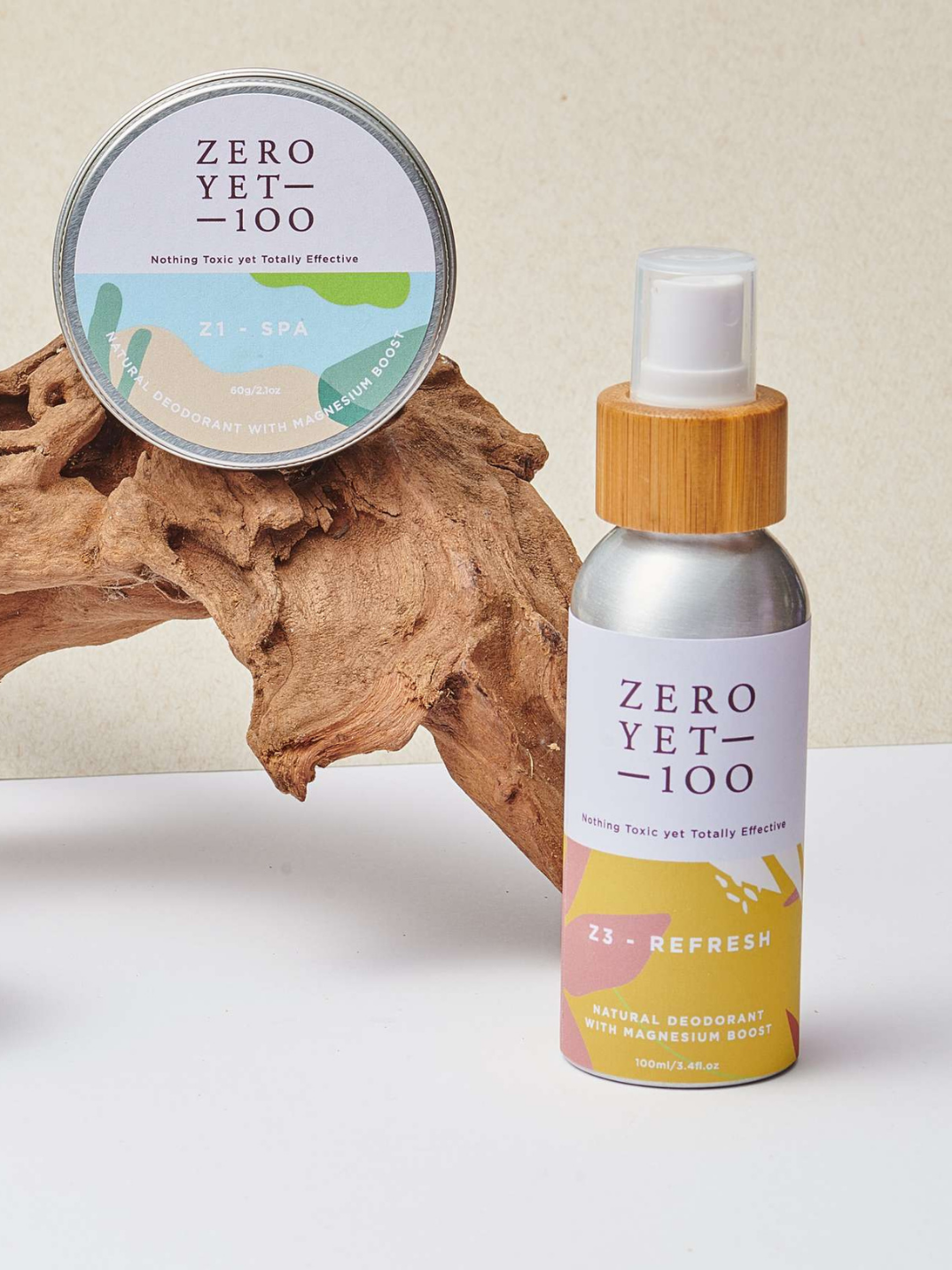 Z3 Refresh deodorant spray Zero Yet 100 ethical cruelty-free plastic-free packaging