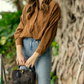 Ril Creed Tibby horsetail crossbody bag ethically made from upcycled scrap leather ethical fashion brand based in Hong Konghorsetail handbag women's purse sustainable clothing accessories