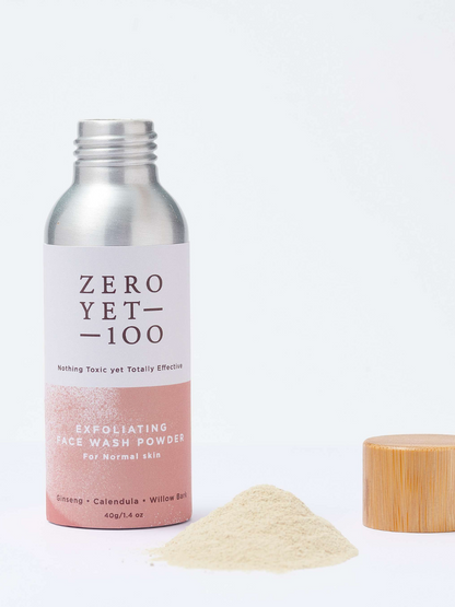 exfoliating face wash powder 100% natural cruelty-free skincare