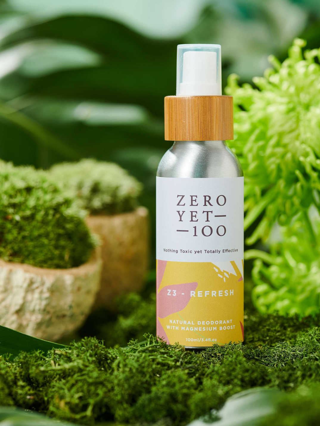 Z3 Refresh deodorant spray Zero Yet 100 ethical cruelty-free plastic-free packaging