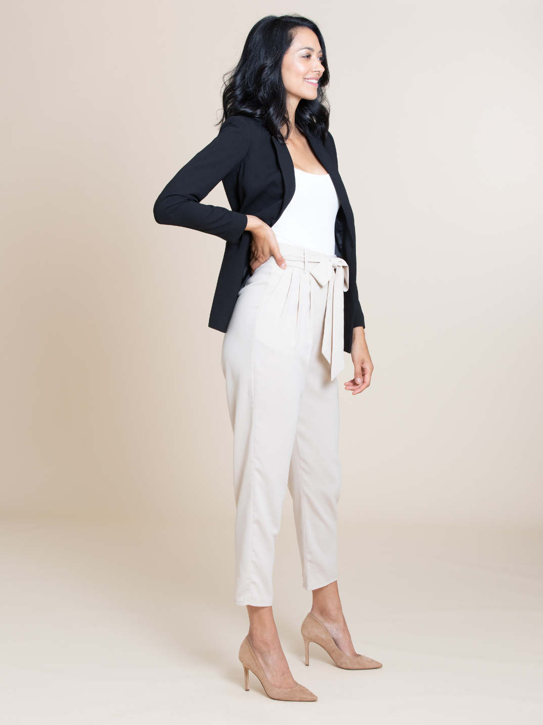 The Sienna Blazer black classic women's blazer workwear basics sustainable fashion capsule wardrobe