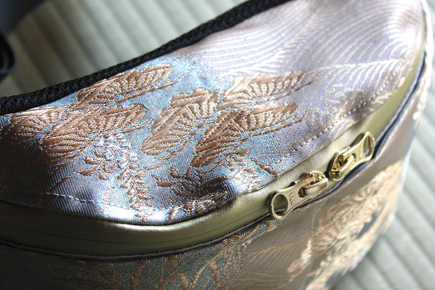 Wisteria & Pearl River bum bag made sustainably handcrafted in Japan from antique kimonos