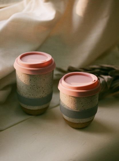 handmade ceramic travel mug made in Hong Kong timeless elegant tableware