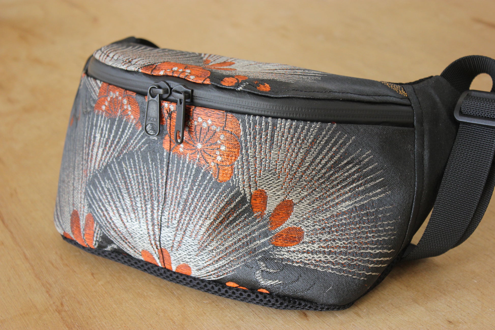 Mikan bags upcycled antique kimono bum bags crossbody bags ethical fashion made in Japan