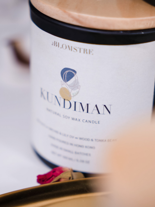 100% natural soy wax candle Kundiman scented with essential oils handpoured in small batches