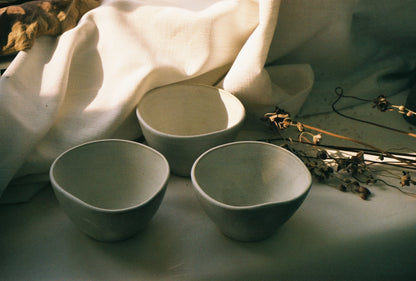 irregular wavy small bowl handmade ceramics made in Hong Kong natural timeless tablewares