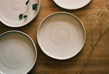 classic dinner plate elegant timeless handmade ceramics natural eco-friendly