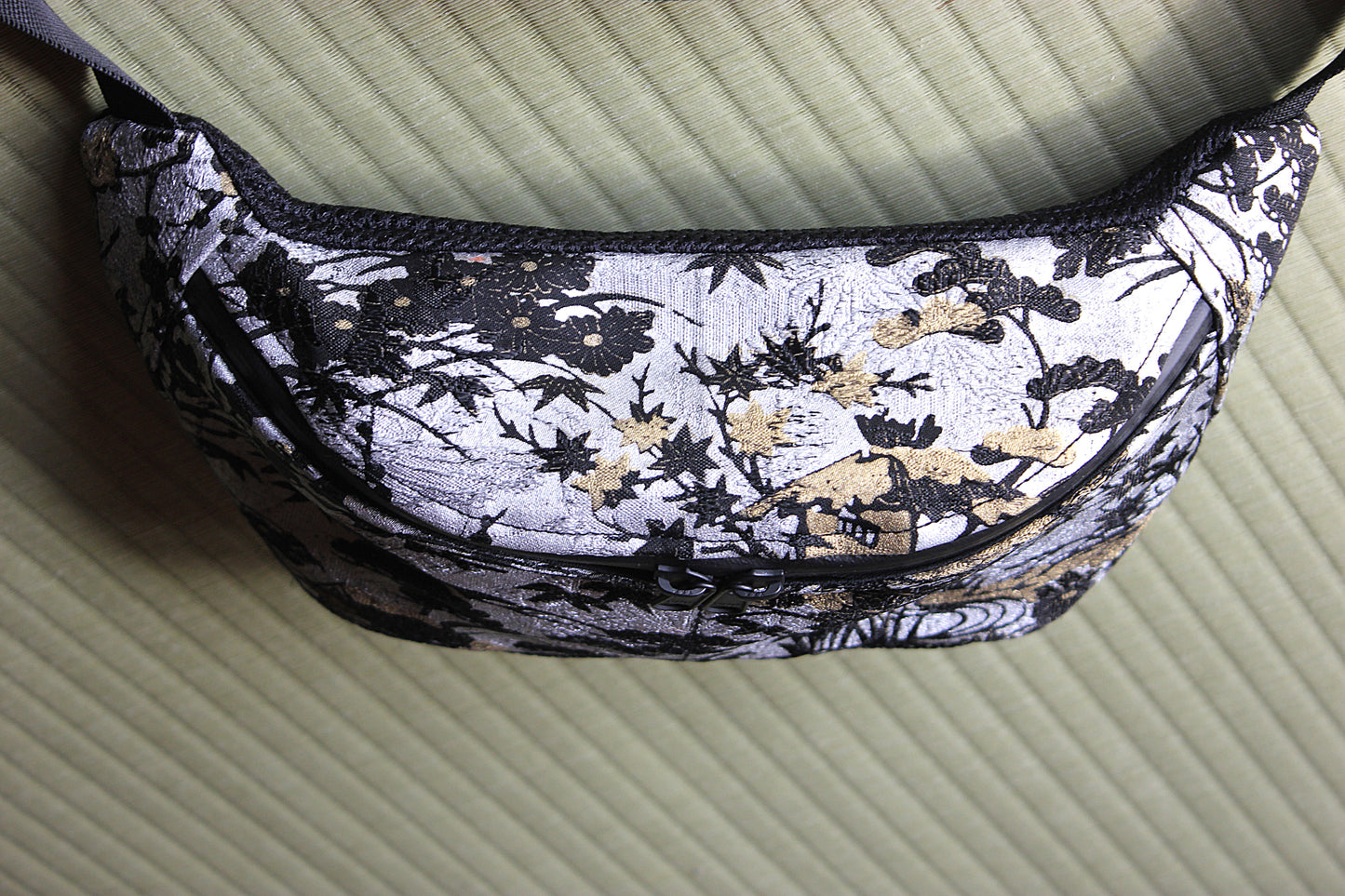 Southern japan landscape beautiful Japanese handcrafted bum bag made sustainably from antique kimono fabric