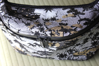 Southern japan landscape beautiful Japanese handcrafted bum bag made sustainably from antique kimono fabric