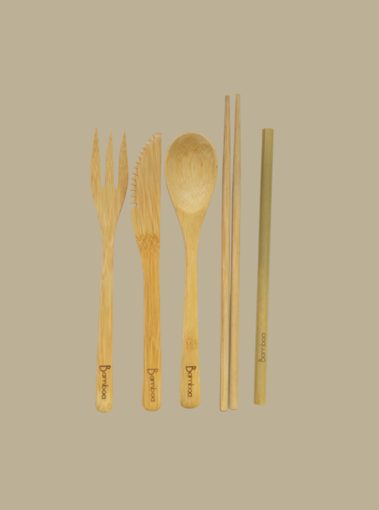 bamboo cutlery reusable zero waste dining